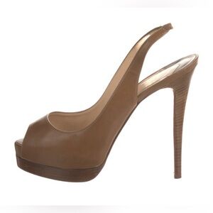 Christian Louboutin Nude Slingback Heels